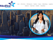 Tablet Screenshot of medistarpersonnel.com